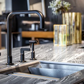 Granite Platform with Stainless Steel Sink